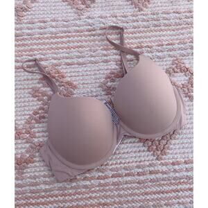 Nude Victoria's Secret The T-Shirt Lightly-Lined Full Coverage Bra 32C